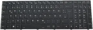 Laptop No Backlit Keyboard for Axxiv Ferm 17F17 German GR Black with Black Frame New