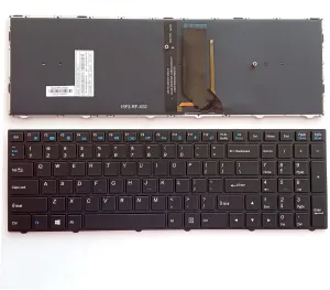 Laptop Replacement US Layout with Backlit Keyboard for CLEVO N250 N750 CVM15F23USJ4308 6-80-N7500-011-1 United States US Black Frame with White Backlit
