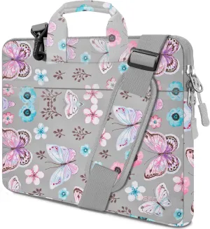 Laptop Shoulder Bag 13 13.3 14 Inch Case Compatible with MacBook Pro 14 2025-2021 M4/M3/M2/M1, Mac Air/pro 13-13.3 Inch and Most Popular 13-14 Notebooks,Spill-Resistant Briefcase,Butterfly