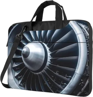 Laptop Sleeve Bag Shockproof Notebook Case Jet Engine Computer Carrying Case with Shoulder Strap