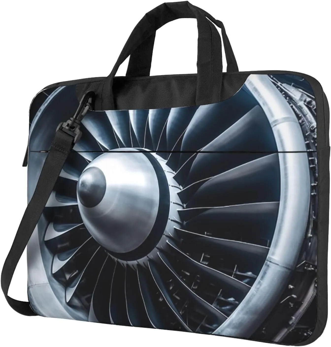 Laptop Sleeve Bag Shockproof Notebook Case Jet Engine Computer Carrying Case with Shoulder Strap