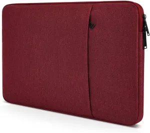 Laptop Sleeve Case 15.6 16.1 inch Computer Bag for HP Dell Lenovo Acer ASUS 15.6 16 inch Notebook, Water-Resistant Laptop Carrying Bag Cover Briefcase Handbag with Accessory Pocket -Wine Red
