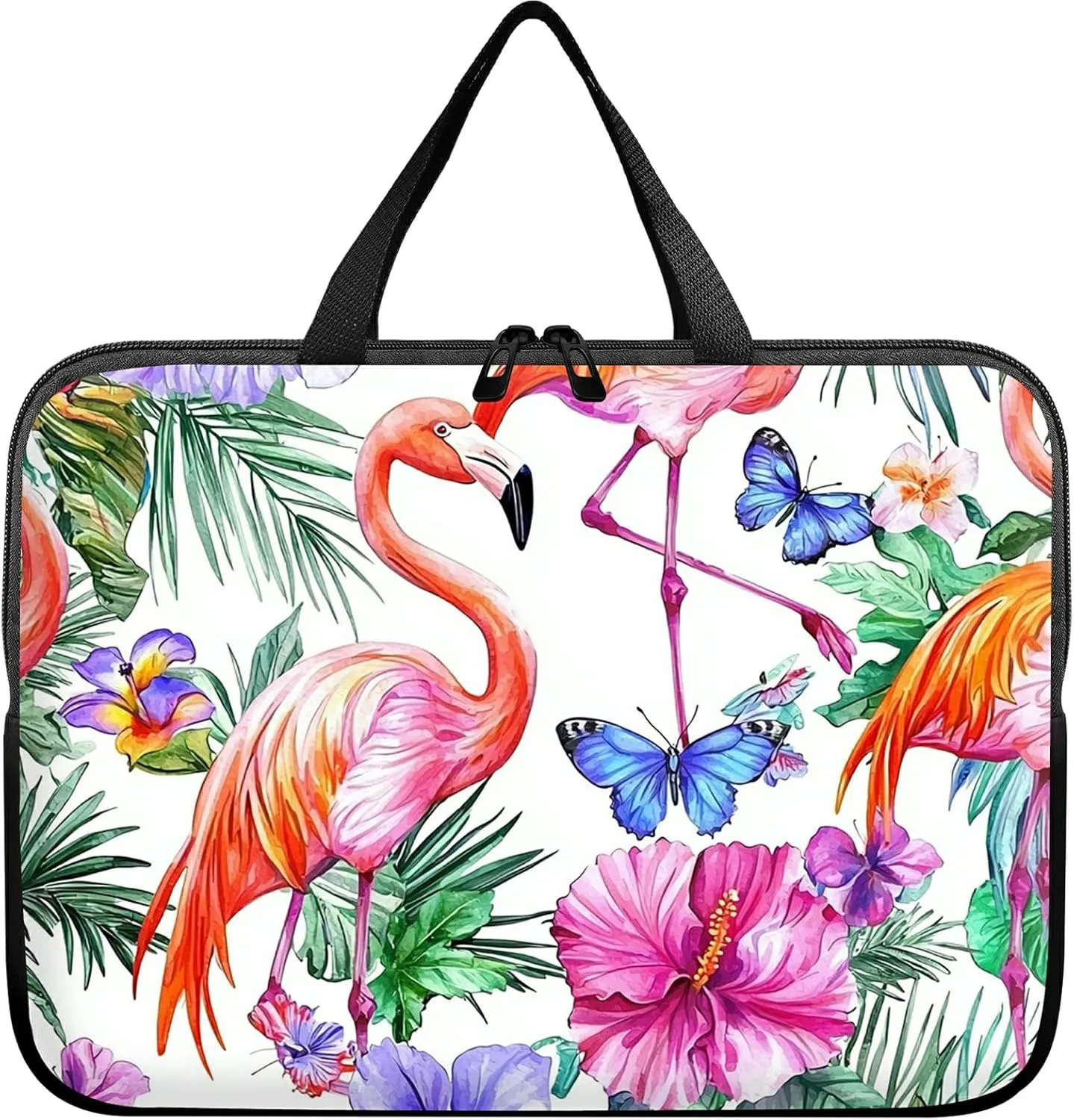 Laptop Sleeve Case Bag 13 inch, Tropical Crane Slim Carrying Case Durable Handbag Travel Laptop Bag for 13 inch MacBook Air M3/M2/Pro M2/ 13" iPad Pro/Air M4/M2 2024