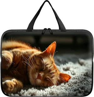 Laptop Sleeve Case Bag 15 inch, Sleep Cat Slim Carrying Case Durable Handbag Travel Laptop Bag for 15 inch MacBook Air M3/M2/15 Pro/Surface Laptop 7/6/5/4/3/ Dell XPS 15 Plus