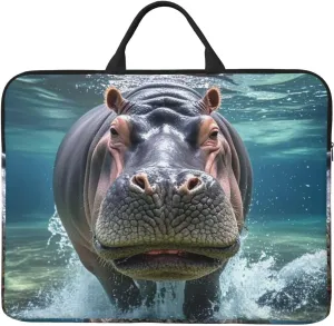 Laptop Sleeve Case One Size Shockproof Protective Notebook Case Diving Hippo Laptop Bag Traveling Computer Cover