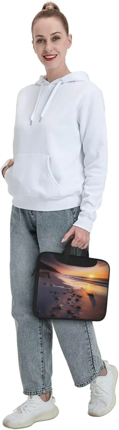 Laptop Tote Bag Men Women Sun Rise On The Beach Shoulder Laptop Sleeve Briefcase Messenger Computer Bag