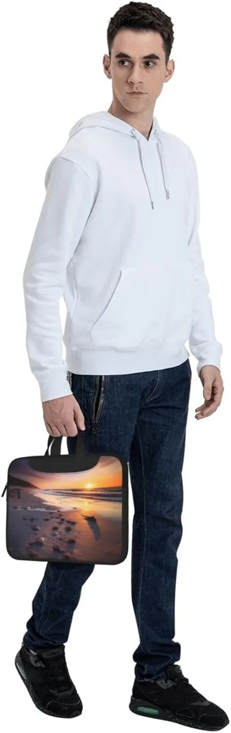 Laptop Tote Bag Men Women Sun Rise On The Beach Shoulder Laptop Sleeve Briefcase Messenger Computer Bag