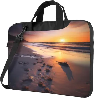 Laptop Tote Bag Men Women Sun Rise On The Beach Shoulder Laptop Sleeve Briefcase Messenger Computer Bag