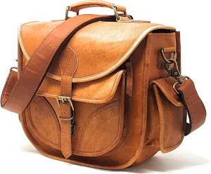 Leather Camera Bag for Women, Photography Shoulder Vintage Bag, Protective Travel Camera Case for DSLR
