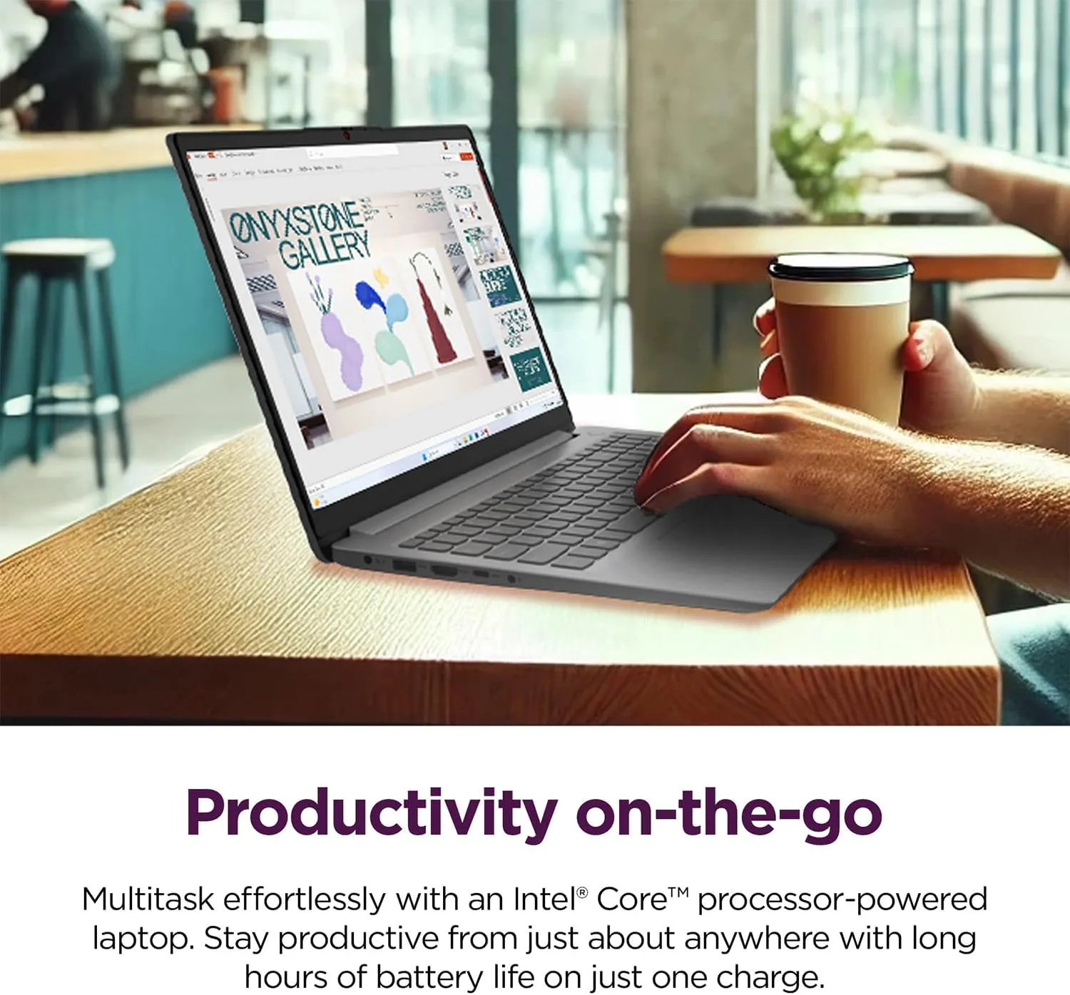 Lenovo IdeaPad 15.6 Inch Laptop Computer with 1-Yr Microsoft 365 • 12GB RAM • 1.6TB Total Storage (639GB Combined Onboard 1TB Cloud) • Intel Celeron • WiFi-6 • Blue • Copilot AI • Windows 11