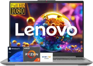 Lenovo IdeaPad Slim 3 Business Laptop, Ryzen 7 7730U Processor (Beats i7-1355U), 15.6" FHD LED Display, 16GB RAM, 1TB PCIe SSD, SD Card Reader, WiFi 6, Windows 11 Pro, WOWPC Recovery USB