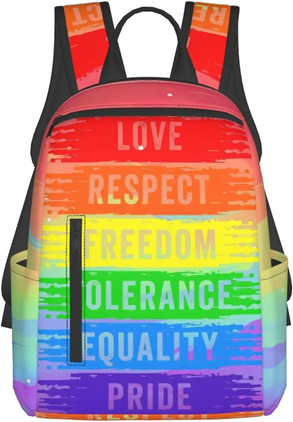 LGBT Gay Love Respect Freedom Tolerange Equality Pride Travel Laptop Backpack Casual Backpacks Double Shoulder Daypack Notebook Rucksack Work Bags Sports Bag for Gym Hiking Camping Beach