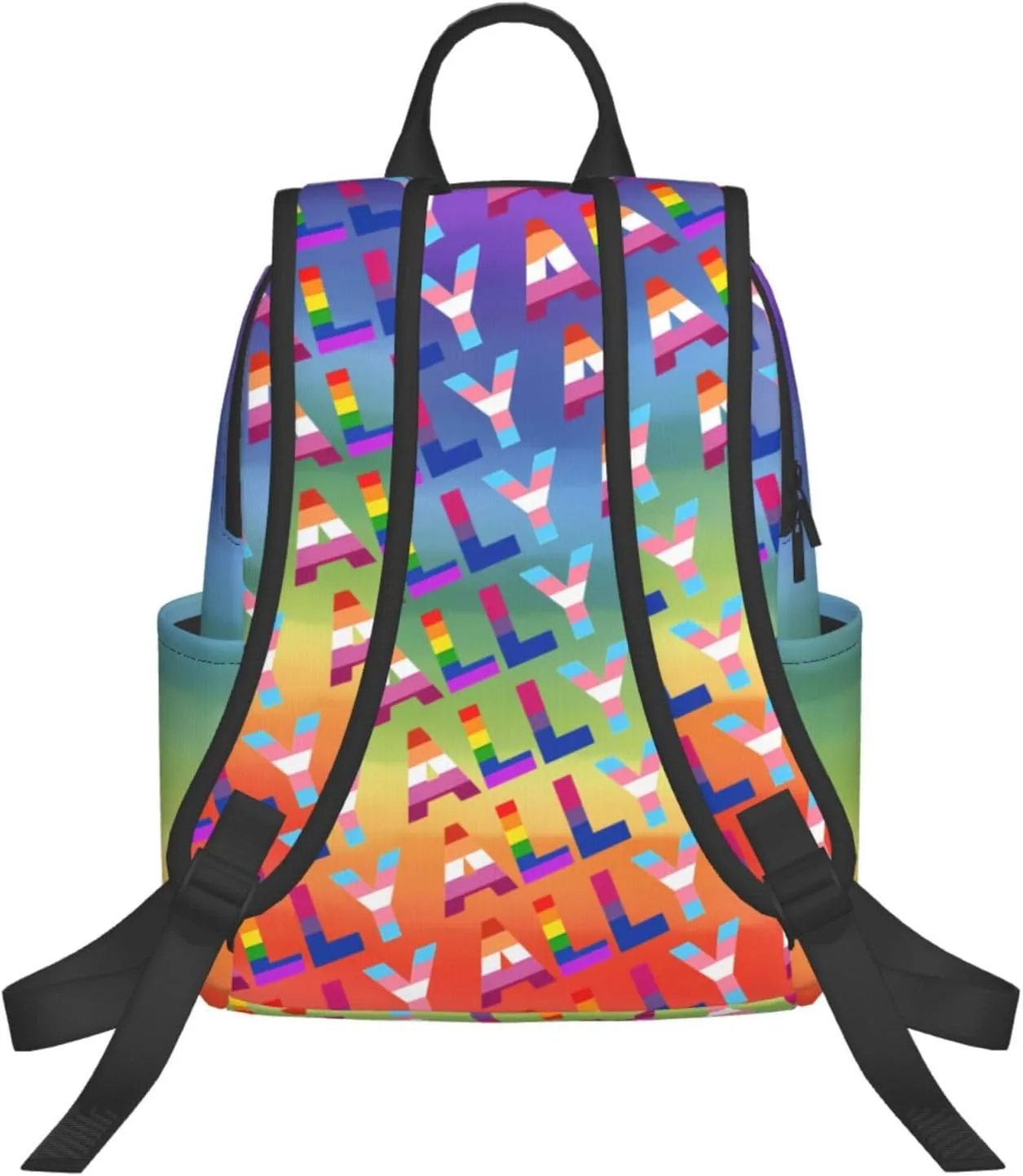 LGBT Rainbow Gay Pride Ally Travel Laptop Backpack Casual Backpacks Double Shoulder Daypack Notebook Rucksack Work Bags Sports Bag for Gym Hiking Camping Beach
