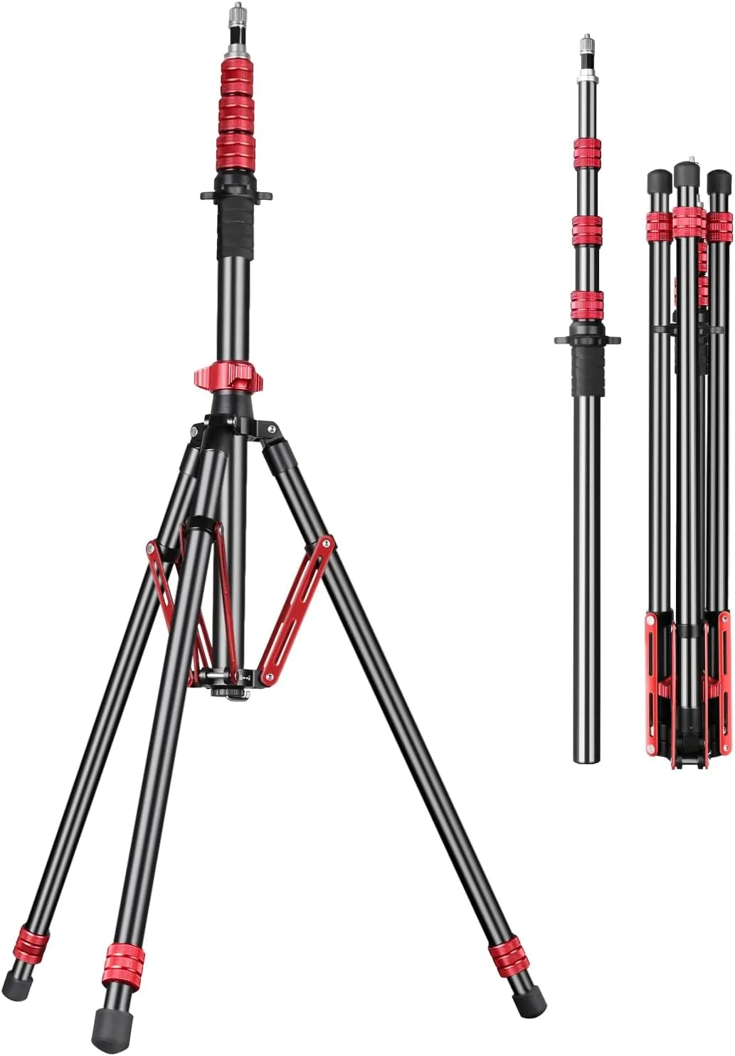 Light Stand Aluminum, Adjustable Tripod Stand for Photography, 260cm/102inch Studio Sturdy Tripod for Speedlite Flash Softbox Strobe Light Camera with Carrying Bag