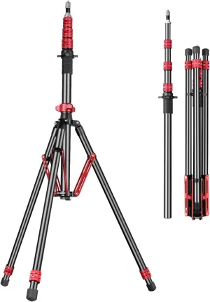 Light Stand Aluminum, Adjustable Tripod Stand for Photography, 260cm/102inch Studio Sturdy Tripod for Speedlite Flash Softbox Strobe Light Camera with Carrying Bag