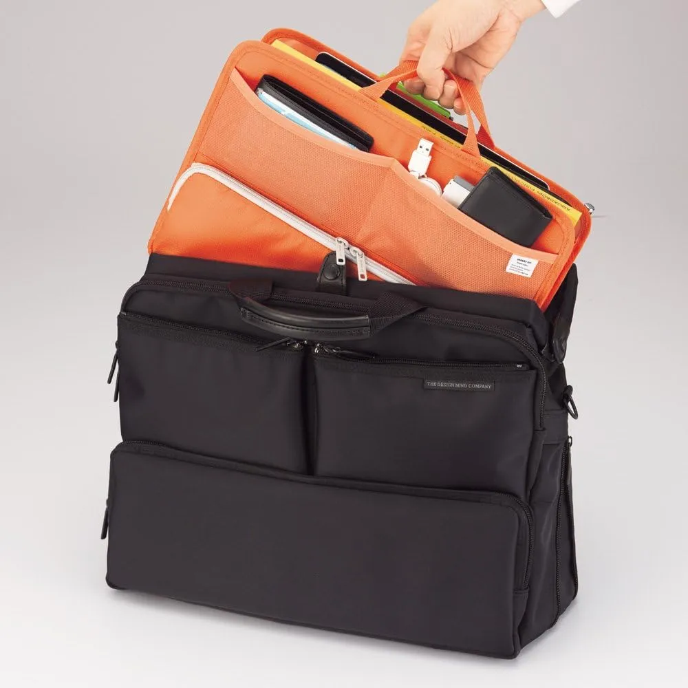 Lihit Lab A7664-24 Bag-in-Bag, Stand Pocket, A4, Horizontal Stand, Black