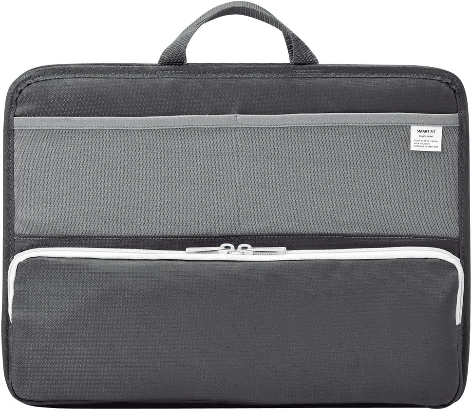 Lihit Lab A7664-24 Bag-in-Bag, Stand Pocket, A4, Horizontal Stand, Black