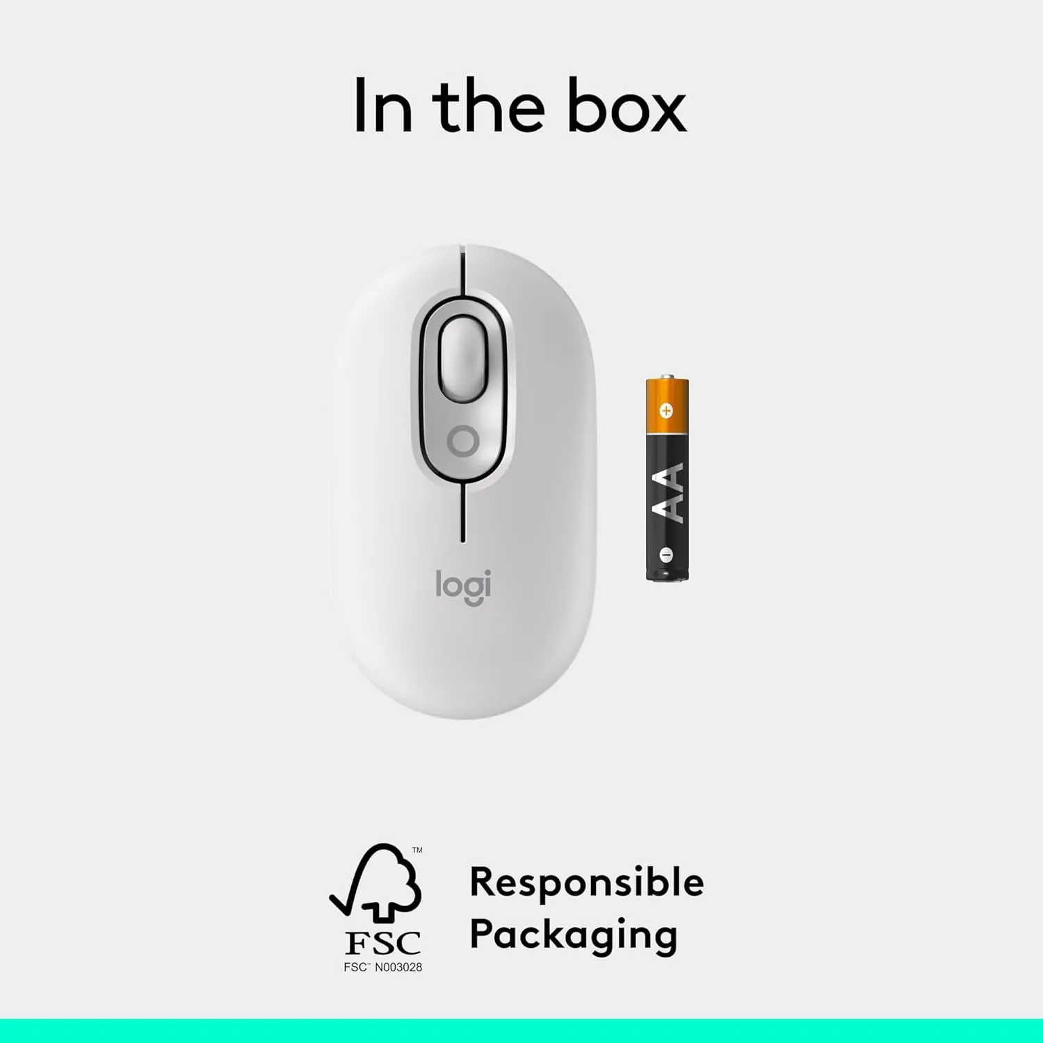 Logitech POP Mouse, Compact and Portable Wireless Bluetooth Mouse with Programmable Buttons and Quiet Clicks, Easy-Switch Between up to 3 Devices, Laptop, Tablet, PC - Off-White