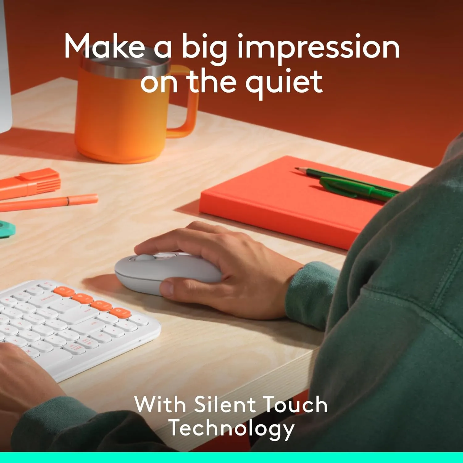 Logitech POP Mouse, Compact and Portable Wireless Bluetooth Mouse with Programmable Buttons and Quiet Clicks, Easy-Switch Between up to 3 Devices, Laptop, Tablet, PC - Off-White