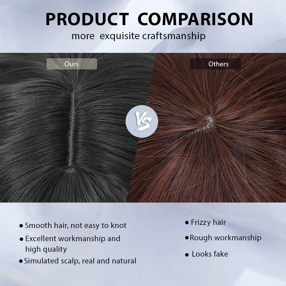 LOSMOEER Black to Brown Wig with Bangs Short Wavy Wigs for Women Shoulder Length Curly Bob Wigs Heat Resistant Synthetic Wigs for Halloween Cosplay Daily Party Use