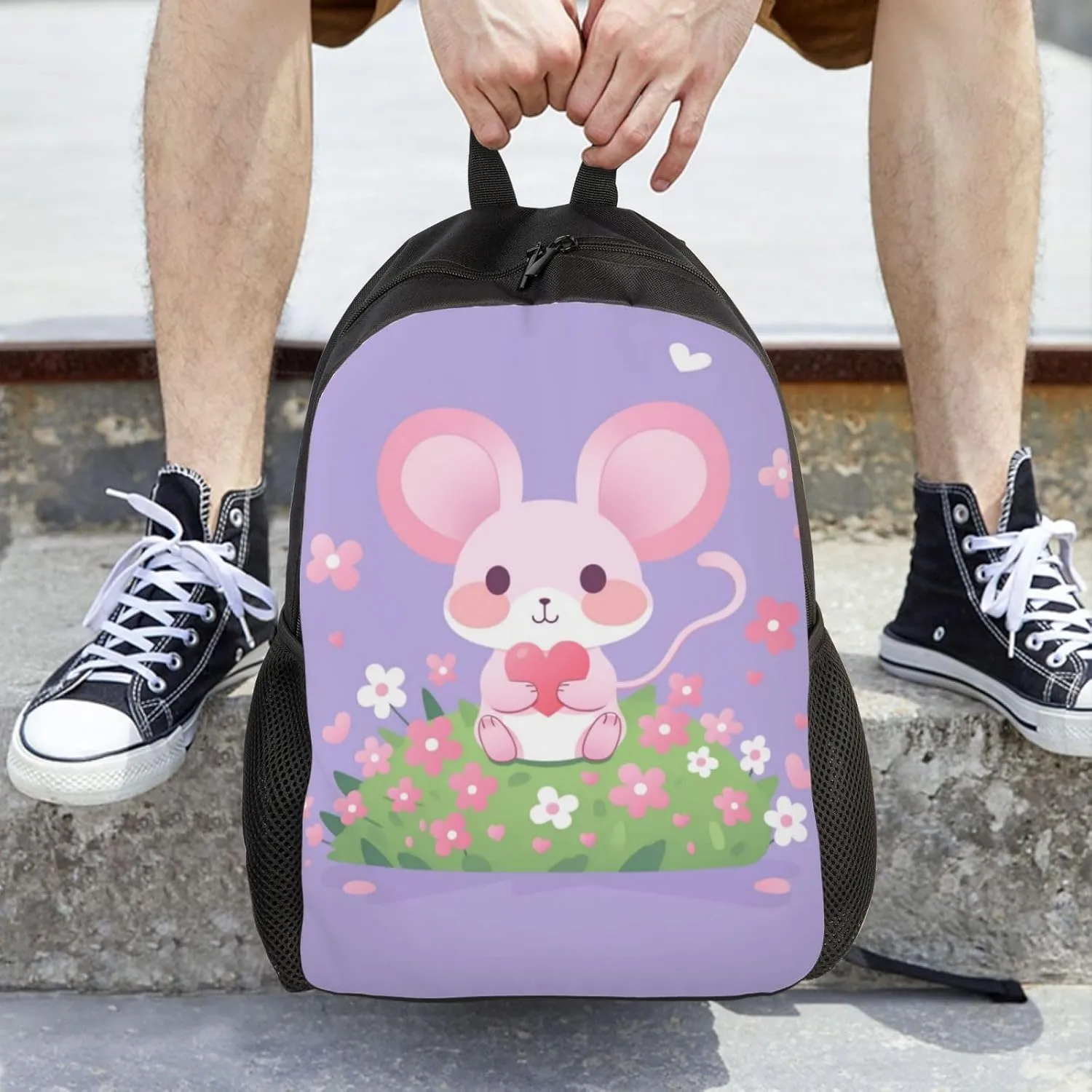 Love Mouse Backpack Waterproof Anti Theft Durable Light Laptop Bag Backpacks For Women Men Travel Gym Backpack