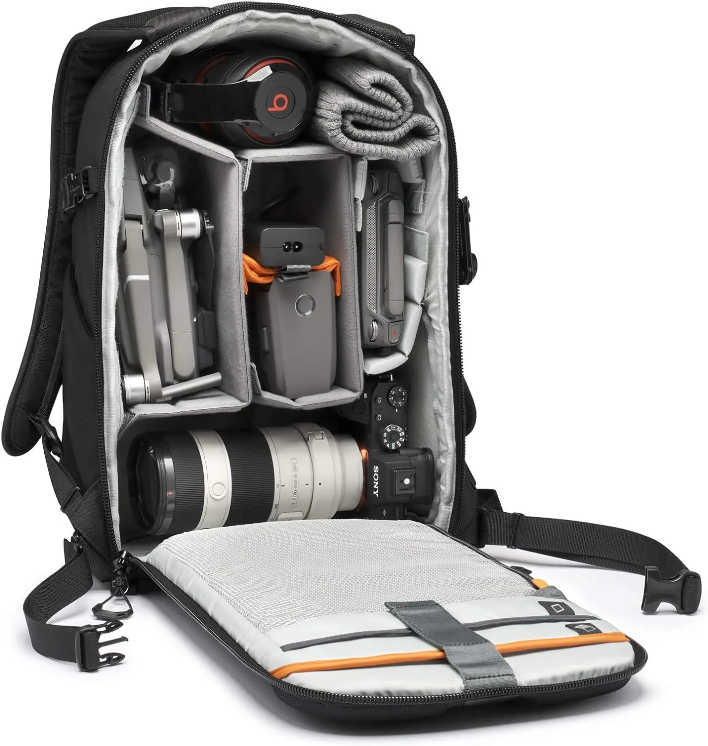 Lowepro Flipside BP 400 AW III Mirrorless and DSLR Camera Backpack - Dark Grey - with Rear Access - with Side Access - with Adjustable Dividers - for Mirrorless Like Sony α7 - LP37353-PWW