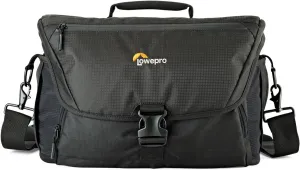 Lowepro LP37142, Nova 200 AW II Messenger Case, Camera Bag, Customizable, Portable, Fits 1-2 Pro DSLR with attached 24-105mm, Compact Drone, 3-5 Additional Lenses, Flash, Black