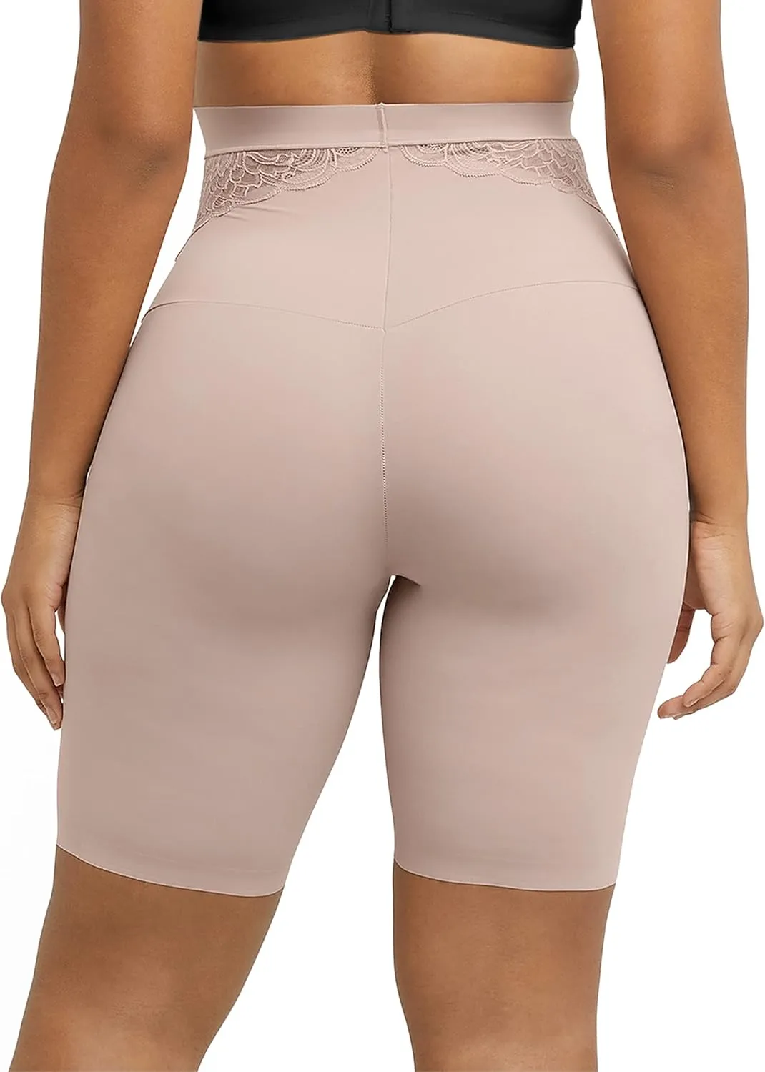 Maidenform Women's Shapewear High-Waist Thigh Slimmer, Tummy Control Thigh Slimmer, Lace-Trimmed Shapewear Shorts