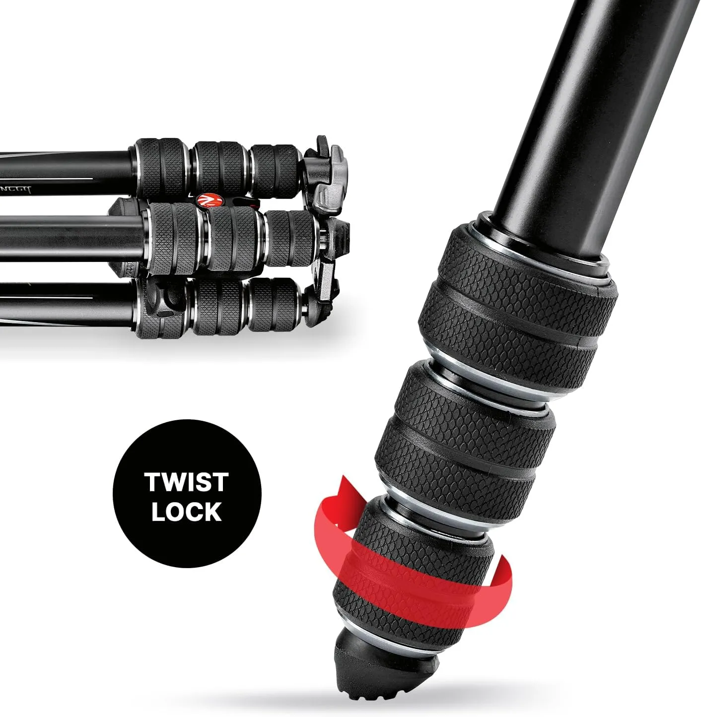 Manfrotto Befree Advanced Camera Tripod Kit with Twist Closure, Travel Tripod Kit with Ball Head, Portable and Compact, Camera Tripod in Aluminium for DSLR, Reflex, Mirrorless, Camera Accessories