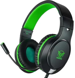 Masacegon Gaming Headset for PC,Gaming Headphone Compatible with Xboxone,PS4,Nintendo Switch,3.5mm Over-Ear Headphones with Noise Canceling Feature