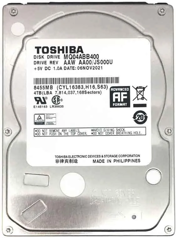MDD MQ04ABB400 4TB 5400RPM 16MB Cache SATA 6.0Gb/s 2.5in Hard Drive (15mm Thickness for TiVo, MiniPC, CCTV DVR only, NOT for Laptop)