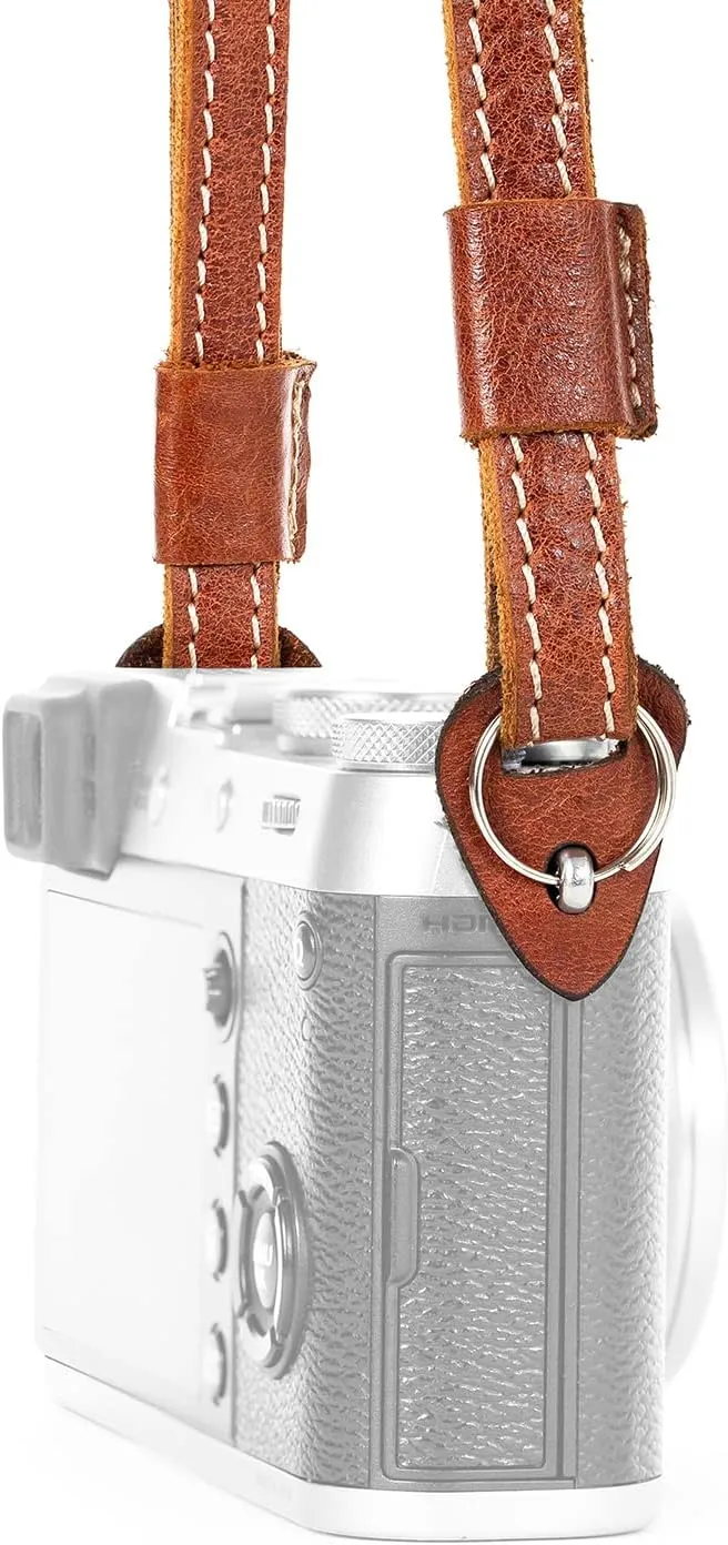 MegaGear SLR, DSLR Sierra Series Genuine Leather Camera Shoulder or Neck Strap