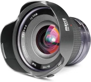 Meike 12mm F/2.8 Ultra Wide Angle Manual Foucs Prime Lens for Canon EOS-M Mount APS-C Mirrorless Cameras