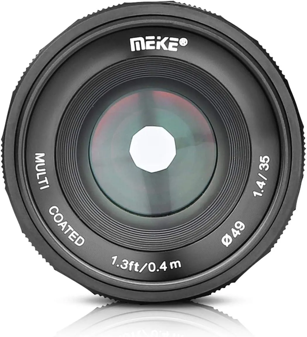 MEIKE 35mm F/1.4 Manual Focus Large Aperture Lens Compatible with Fujifilm Mirrorless Camera Such as X-T1 X-T2 X-T3