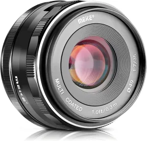 Meike 35mm F1.7 Manual Focus Prime Lens for Micro 4/3 MFT M4/3 Compatible with Olympus and Panasonic Mirrorless Cameras GH4 GH5 GH6 GH7