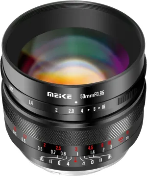 Meike 50mm f0.95 Large Aperture Manual Focus Lens Compatible with Sony E Mount Mirrorless Cameras A6400 A5000 A5100 A6000 A6100 A6300 A6500 A6600