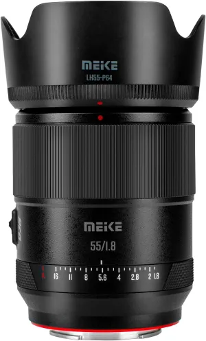 Meike 55mm F1.8 Pro Full Frame AF STM Lens High Resolution 8K Auto Focus Fixed Prime Portrait Lenses for Sony E Mount FE Mount Mirrorless Cameras A9 A9II A7II A7RII A7 A7R3 A7R4 A7IV A7C A7SIII