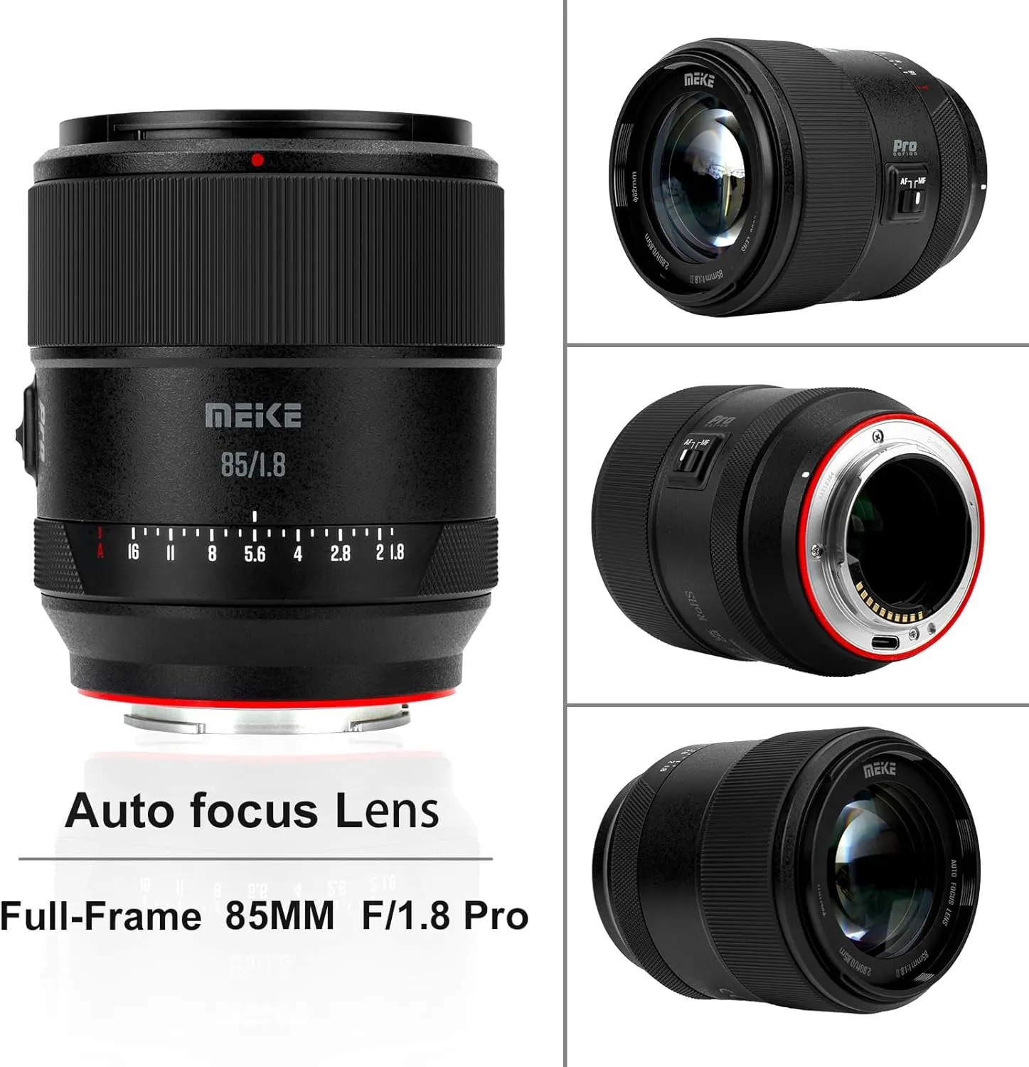 Meike 85mm f1.8 Pro Full Frame STM Auto Focus Medium Telephoto Lens High Resolution 8K Fixed Prime Portrait Lenses for Sony E Mount Mirrorless Cameras A9 A7II A7RII A7 A7R3 A7R4 A7IV A7C A7SIII