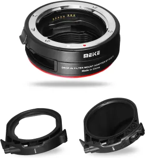 Meike MK-EFTR-C Drop-in Filter Mount Adapter for Canon EF to EOSR with Variable ND Filter and UV Filter for EOS R R5 R6 RP R5C C70 Cameras
