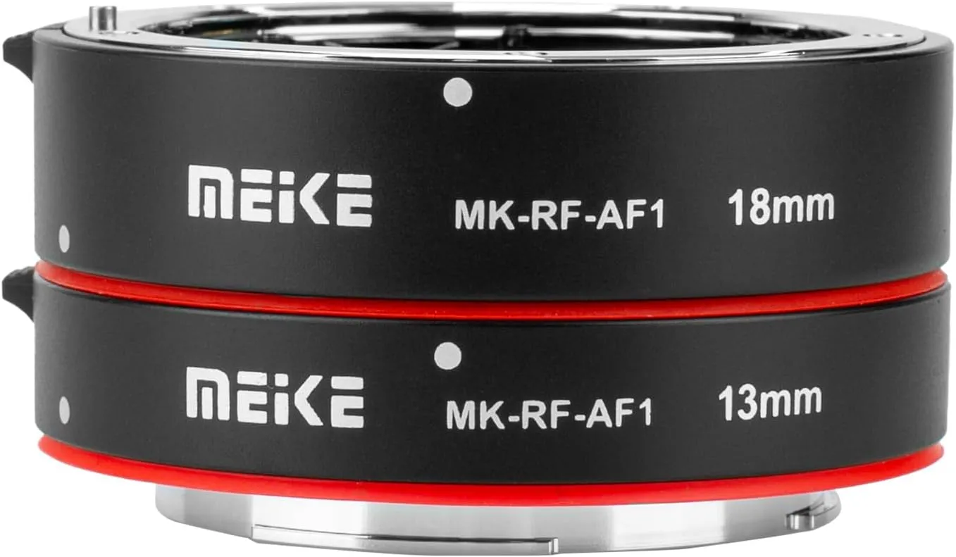 Meike MK-RF-AF1 13mm   18mm Metal AF Full Frame Macro Extension Tube Adapter Ring Kit for EOS-R Series Cameras RF Mount Cameras EOS-R EOS-RP