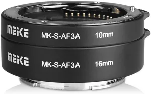 MEIKE MK-S-AF3A AF Auto Focus Macro Extension Tube Adapter Ring (10mm 16mm) for Sony Mirrorless E-Mount FE-Mount A7 NEX Camera A7 A7II A7M2 NEX3 NEX5 NEX6 NEX7 A5000 A5100 A6000 A6300 A6500 A9 A6400