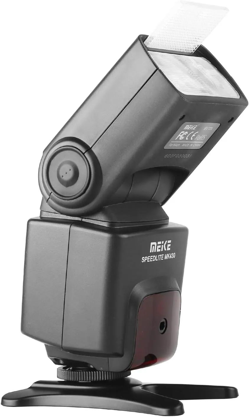 Meike MK430 TTL LCD Flash Speedlite Compatible with Canon DSLR Camera EOS 70D 77D 80D Rebel T7i T6i T6s T6 T5i T5 T4i T3i SL2 and with Standard Hot Shoe Stand