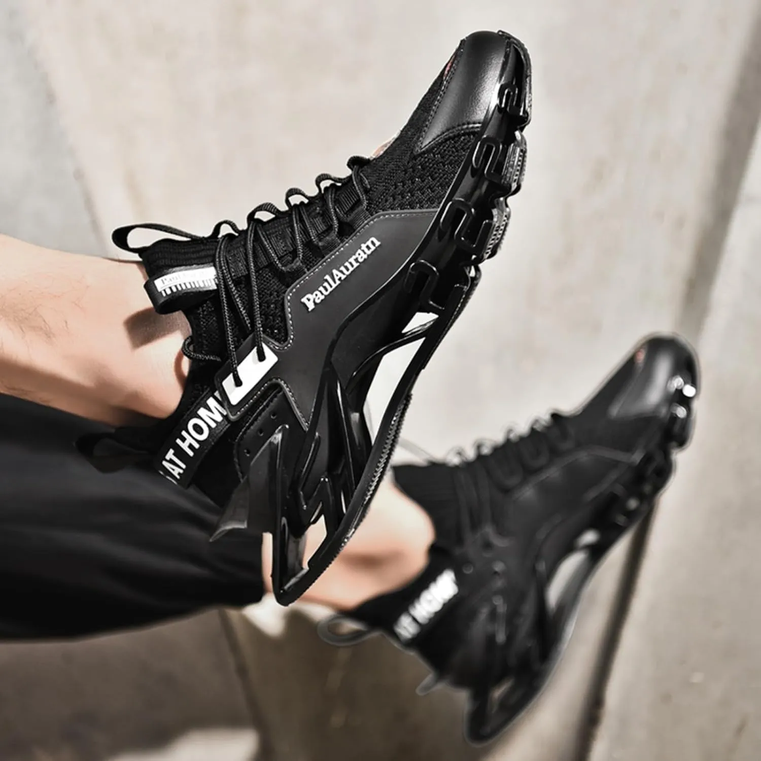 Men's Big - Size Blade - Style Running Shoes. Mesh Upper for Breathability, Shock - Absorbing Design, Lightweight and Trendy, Ideal for Spring and Summer Sports.