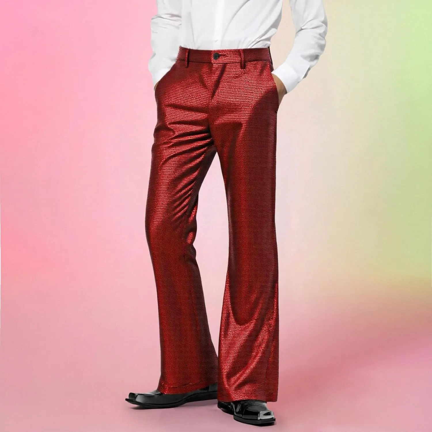 Mens Linen Trousers Jogger Pajama Plaid Joggers Hiking Outfits Stretch Football Regular Fit with Pockets Resort Wear