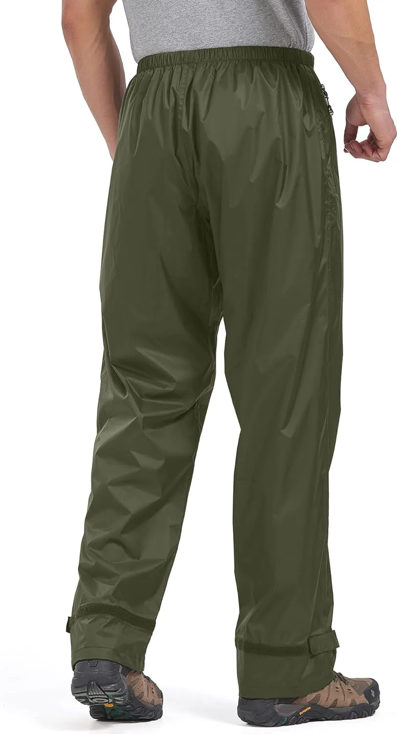 Men's Rain Pants,Waterproof Wind Pants Mens, Hiking Lightweight Outdoor Golf Fishing Cycling Motorcycle