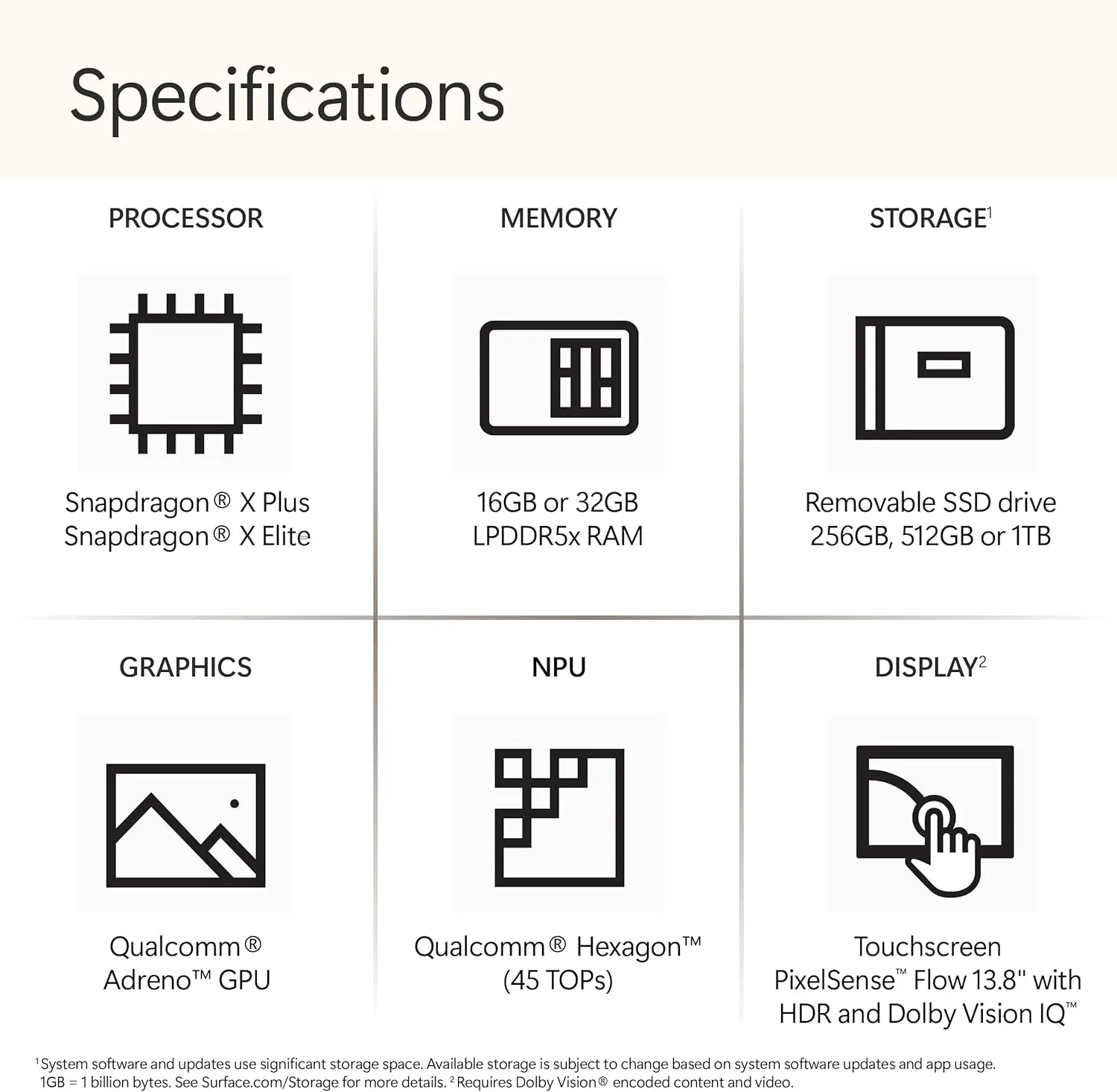 Microsoft Surface Laptop (2024), Windows 11 Copilot  PC, 13.8" Touchscreen Display, Snapdragon X Plus (10 core), 16GB RAM, 512GB SSD Storage, Sapphire