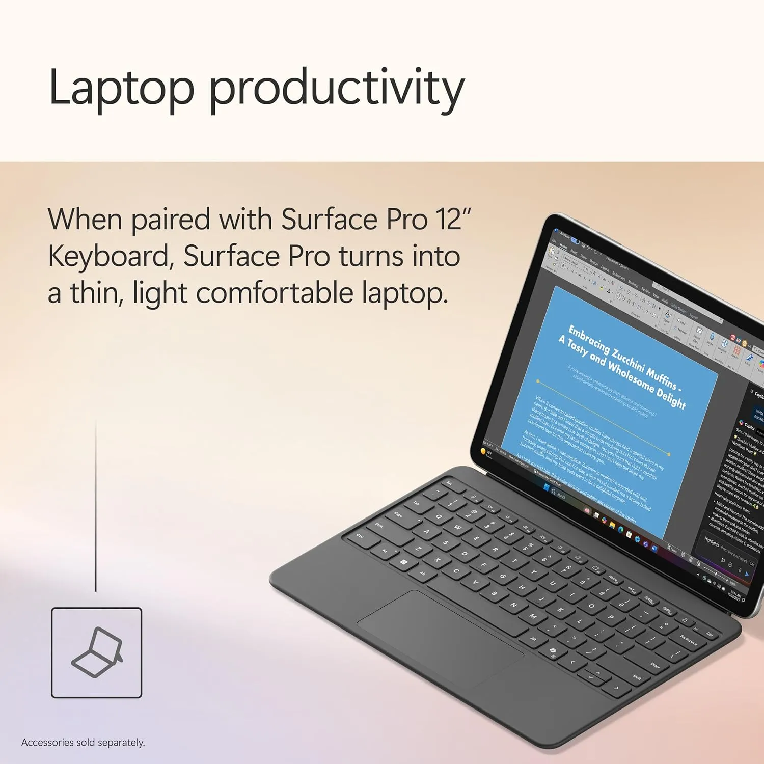 Microsoft Surface Pro 2-in-1 Laptop/Tablet (2025), Windows 11 Copilot  PC, 12" Touchscreen Display, Snapdragon X Plus (8 Core), 16GB RAM, 256GB Storage, Platinum