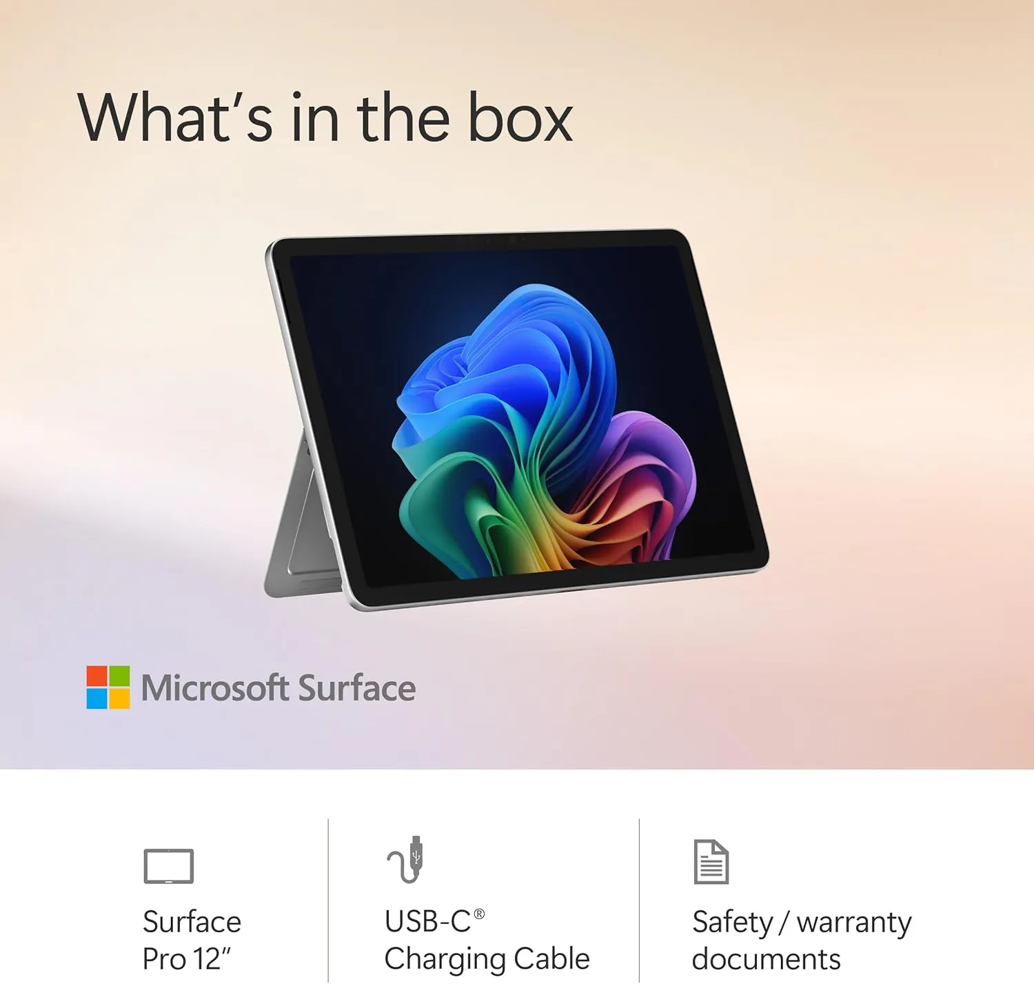 Microsoft Surface Pro 2-in-1 Laptop/Tablet (2025), Windows 11 Copilot  PC, 12" Touchscreen Display, Snapdragon X Plus (8 Core), 16GB RAM, 256GB Storage, Platinum