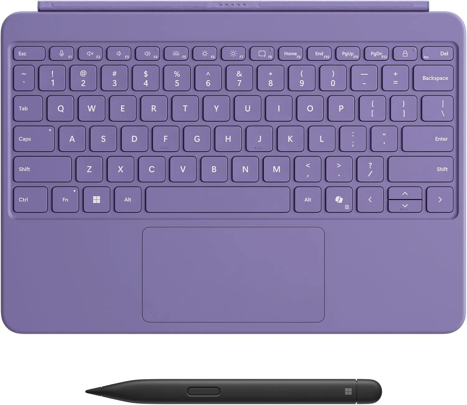 Microsoft Surface Pro Keyboard and Slim Pen 2 Bundle for Surface Pro 12" Device, Alcantara Material, Violet