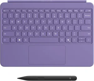 Microsoft Surface Pro Keyboard and Slim Pen 2 Bundle for Surface Pro 12" Device, Alcantara Material, Violet